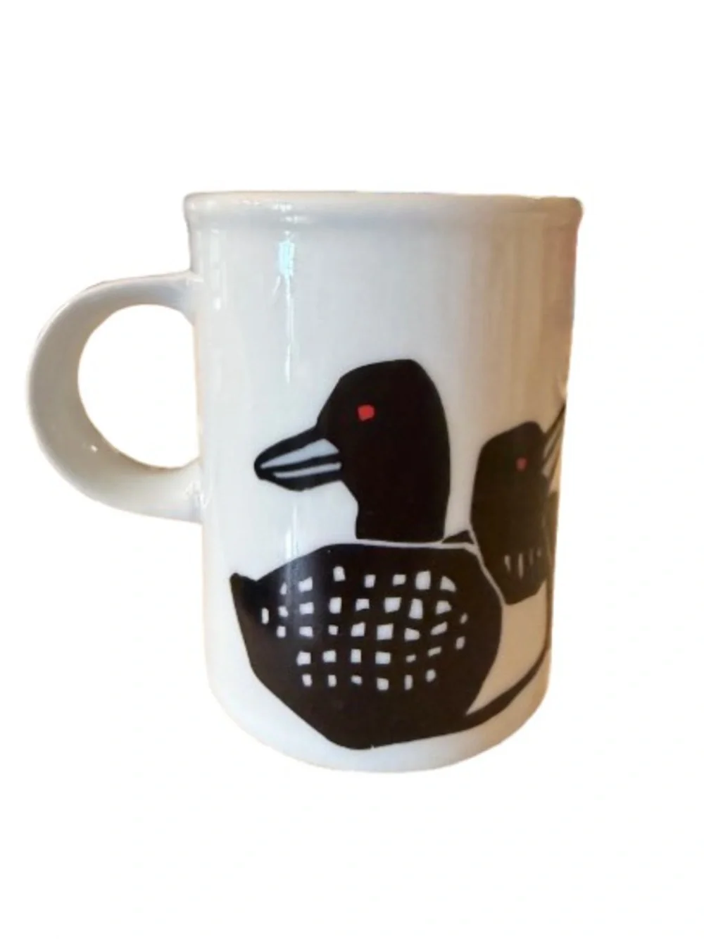 Marc Tetro Danesko Canada Wildlife Mugs Set of 2 Geese & Loons PopArt Cabincore - Picture 3 of 14